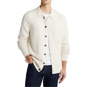 Treasure & Bond Knit Button Front Cardigan Shirt Jacket Neutral Minimalist